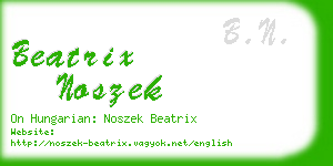 beatrix noszek business card